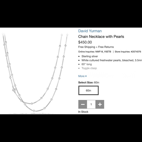 Authentic 💯 David Yurman Necklace - Picture 1 of 2